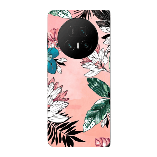 Honor Magic V5 Tropical flowers Transparent Silicone TPU Θήκη